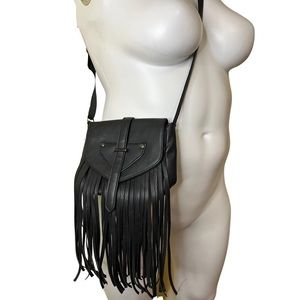 Faux Leather Fringe Crossbody